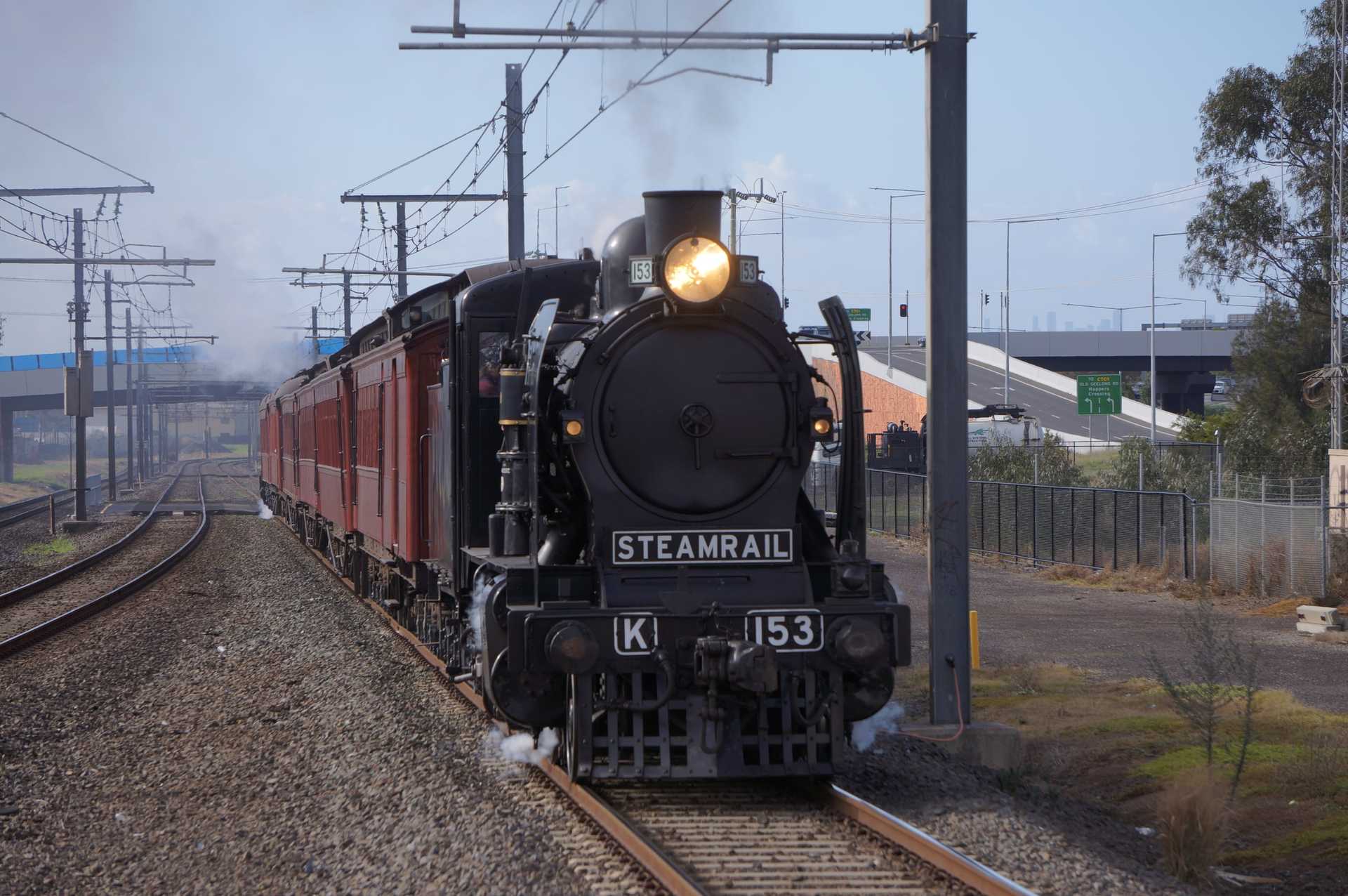 Werribee Steam Shuttles passing through Hoppers Crossing Railway Station